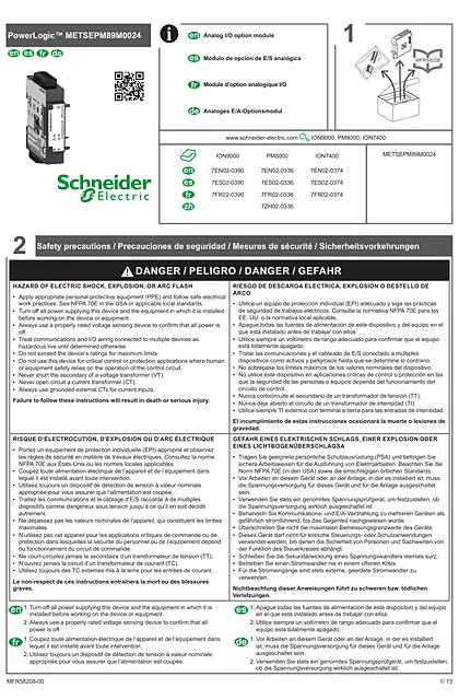schneider施耐德PowerLogic 模拟 I_O 可选模块